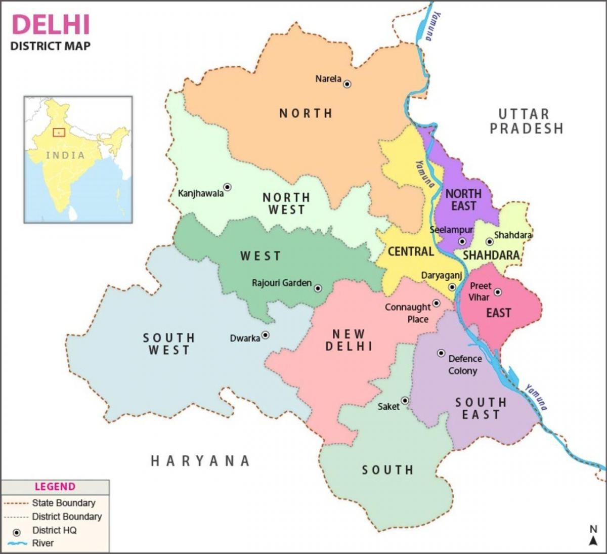 Plan districts New Delhi